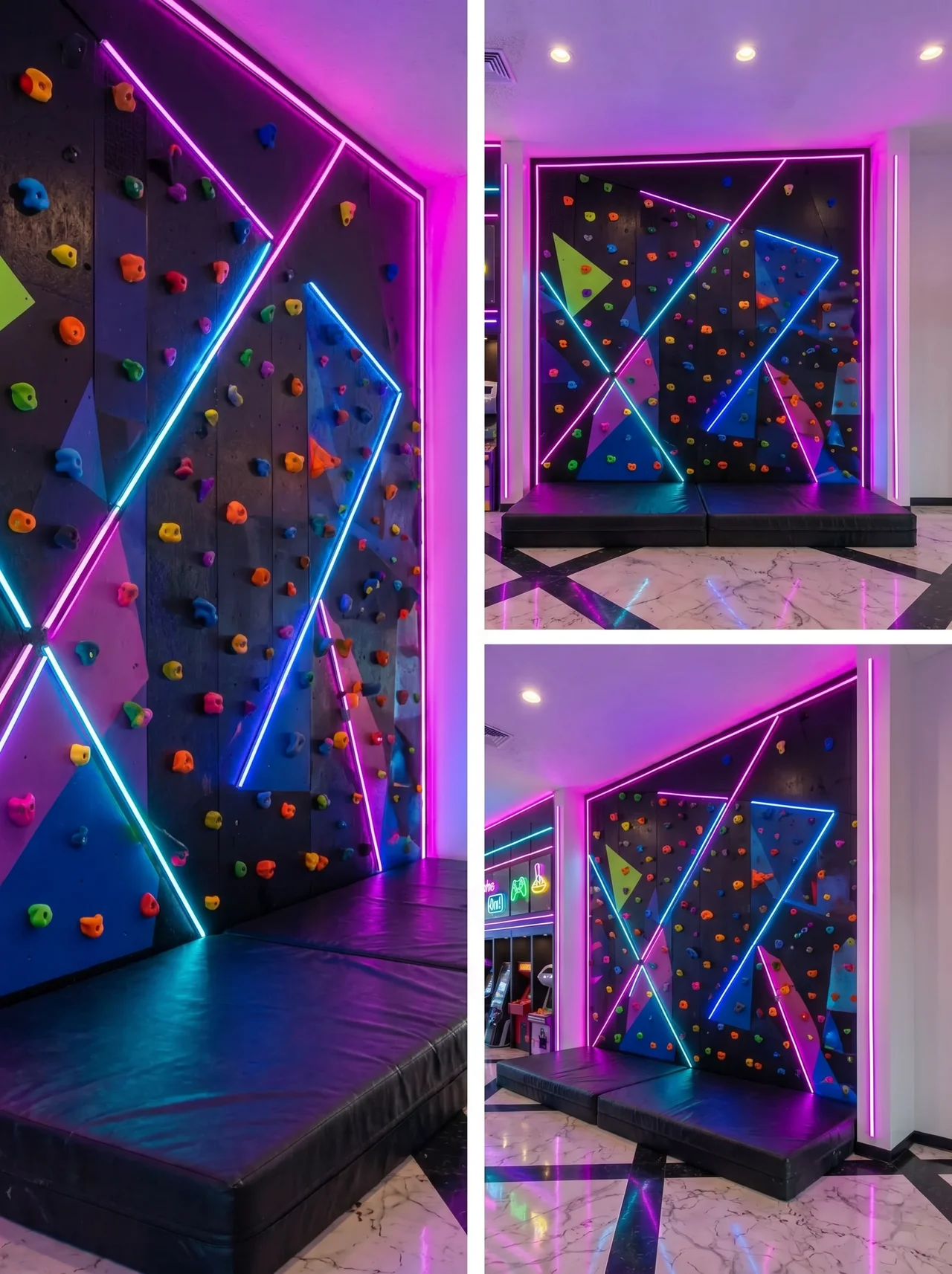 Interactive rock climbing wall